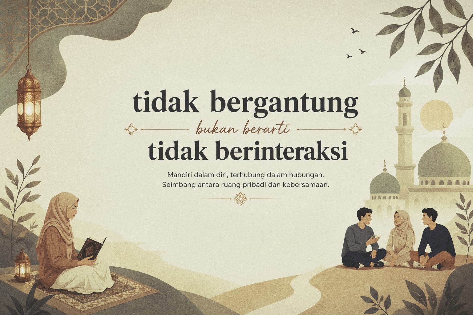 TIDAK BERGANTUNG BUKAN BERARTI TIDAK BERINTERAKSI