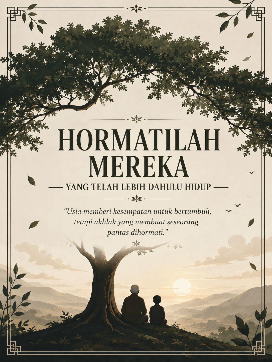 “Hormatilah Mereka Yang Lebih Dahulu Hidup”