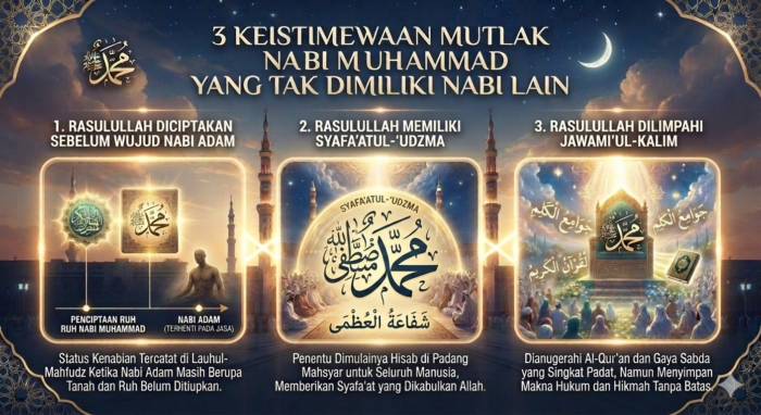 3 KEISTIMEWAAN MUTLAK NABI MUHAMMAD YANG TAK DIMILIKI NABI LAIN